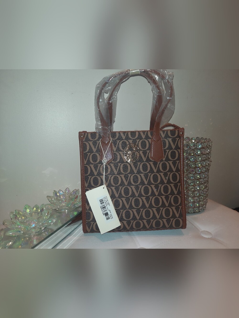 Valentino Orlandi Brown Logo Tote Bag - Picture 3 of 11